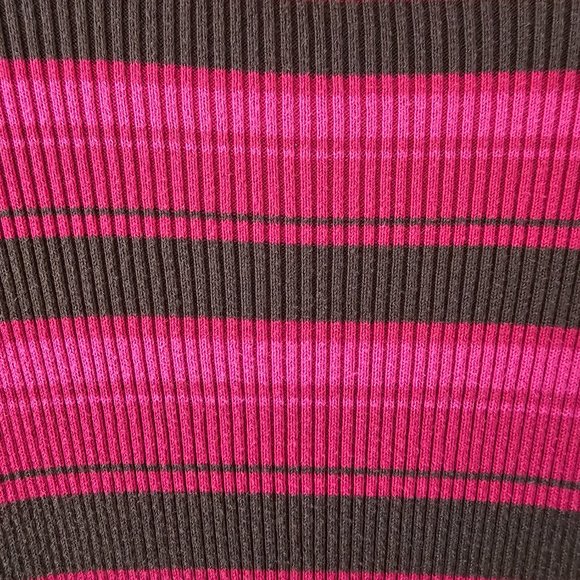 Petite Sophisticate LS Striped Ribbed Turtleneck Top | Like New | SP | Pink BRN - Picture 12 of 15